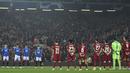 Momen mengheningkan cipta itu nantinya mencakup seluruh laga Liga Champions, Liga Europa, dan UEFA Europa Conference League yang digelar di pekan ini. (AP Photo/Rui Vieira)