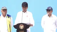 Presiden Joko Widodo saat meresmikan proyek SPAM di Bandar Lampung. Foto : (Istimewa).