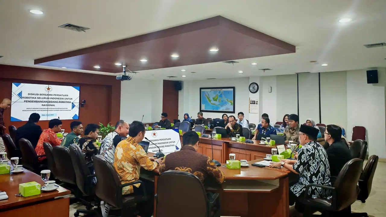 Persatuan Robotika Seluruh Indonesia (PRSI) rapat bersama Sekretariat Wakil Presiden Republik Indonesia (Setwapres RI) dan kementerian terkait.