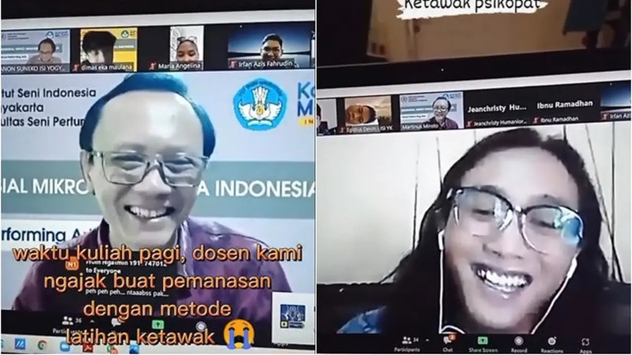Dosen Ini Ajak Mahasiswa Pemanasan Sebelum Kuliah Online, Bikin Ikut Ketawa