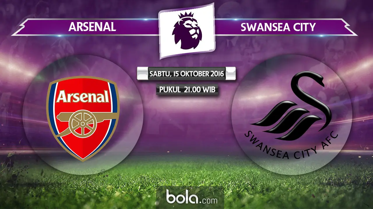 Premier League_Arsenal vs Swansea City (Bola.com/Adreanus Titus)