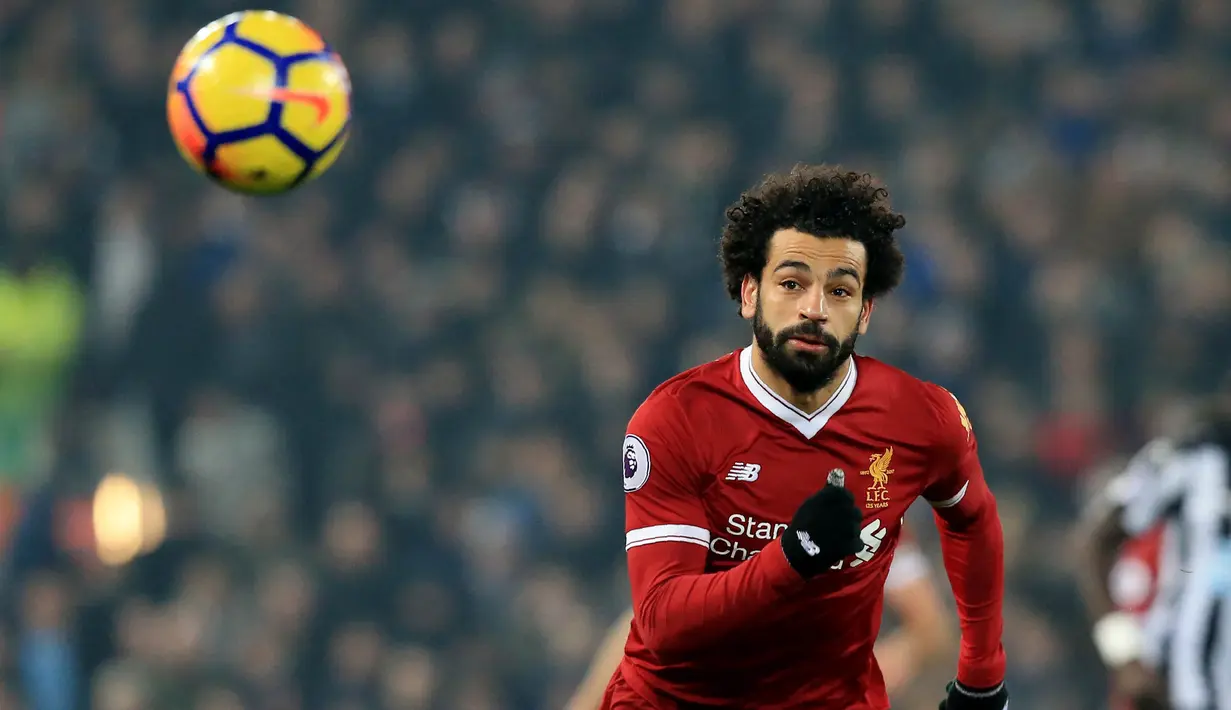 2. Mohamed Salah (Liverpool) - 24 Gol (1 Penalti). (AFP/ Lindsey Parnaby)