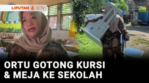 VIDEO: Anak Dituding Merusak Fasilitas, Orang Tua Ganti Meja dan Kursi di Sekolah