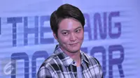 Aktor asal Korea Selatan, Joo Won saat ditemui media di Jakarta, Jumat (9/10/2015). (Liputan6.com/Herman Zakharia)