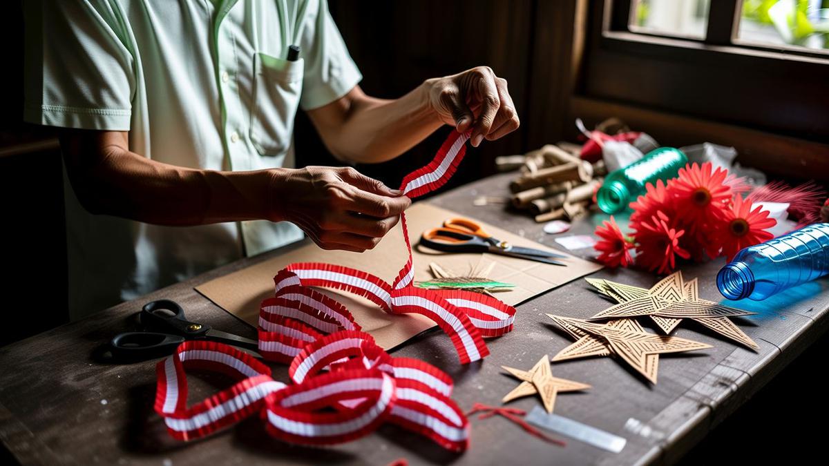 Cara Membuat DIY Hiasan 17 Agustus dari Barang Bekas, Mudah dan Hemat