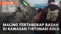 Beredar video viral tertangkapnya seorang maling di kawasan Tirtonadi, Solo. Aksi tersebut terjadi pada Kamis (28/3/2024)