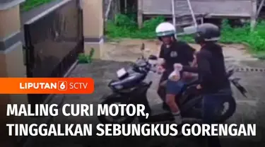 Aksi kawanan pencuri sepeda motor membuat heran warga Beji, Kota Depok, Jawa Barat. Pelaku menukar motor yang dicuri dari korban dengan sebungkus gorengan.