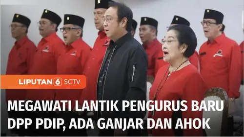 VIDEO: Megawati Lantik Pengurus Baru DPP PDIP, Masa Bakti Diperpanjang hingga 2025