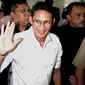 Wakil Gubernur DKI Jakarta Sandiaga Uno bersiap menjalani pemeriksaan di Polda Metro Jaya, Jakarta, Selasa (30/1). Sandiaga diperiksa terkait dugaan penggelapan lahan. (Liputan6.com/Immanuel Antonius)