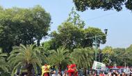 Massa PKB memadati ruas jalan di depan KPU, Jakarta. (Liputan6.com/Muhammad Radityo Priyasmoro)