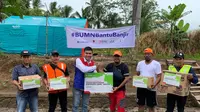 PT Pertamina EP menyalurkan bantuan pada lokasi banjir yang ada di Kabupaten Bekasi (Jawa Barat) dan Kabupaten Lebak (Banten). (Ist)