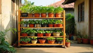 Desain Kebun Sayur Rumahan yang Cocok untuk Kangkung dan Bayam (Foto: Reve Art AI)