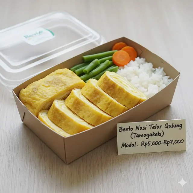 Bento Nasi Telur Gulung (Tamagoyaki) (Gemini AI)