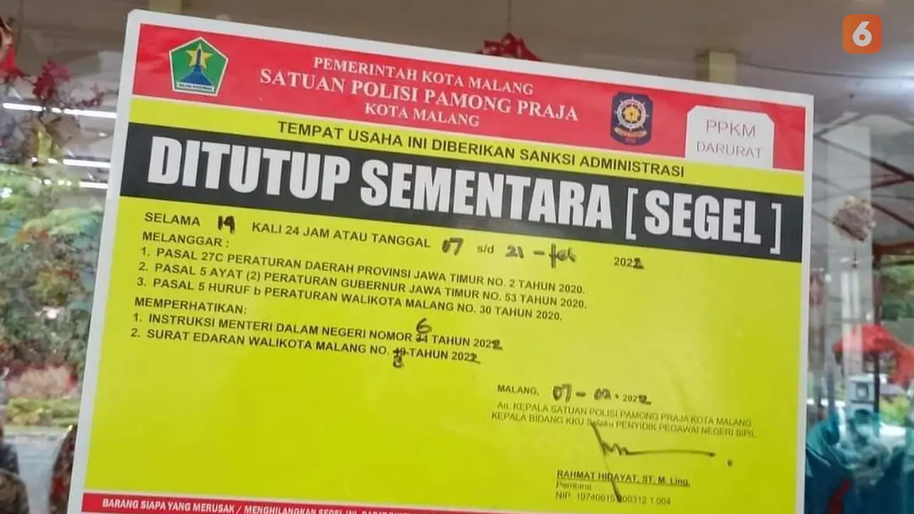 Supermarket Lai Lai disegel usai dikunjungi pelancong yang Covid-19 (Liputan6.com/Istimewa)