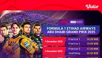 Nonton F1 Abu Dhabi Grand Prix 2025, Eksklusif di Vidio