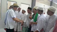 Menteri Hukum dan Ham Yassona Laoly menemui santri di Lapas Lowokwaru Malang, Jawa Timur (Zainul Arifin/Liputan6.com)