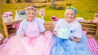 Nenek Maria Pignaton Potin dan Paulina Pignaton Pandolfi baru saja merayakan ulang tahun mereka yang ke-100 tahun bersama-sama. (Foto: Instagram/fotografiacamilalima)