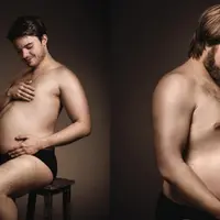 Menyisipkan pesan tersembunyi, iklan bir ini pakai pria 'hamil' di dalamnya. (Via: mymodernmet.com)