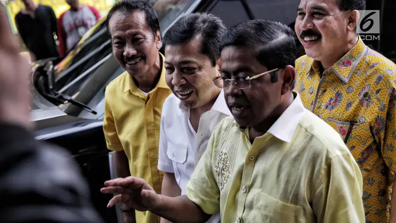 Senyum Semringah Setya Novanto di Peresmian Pembangunan Gedung DPP Golkar