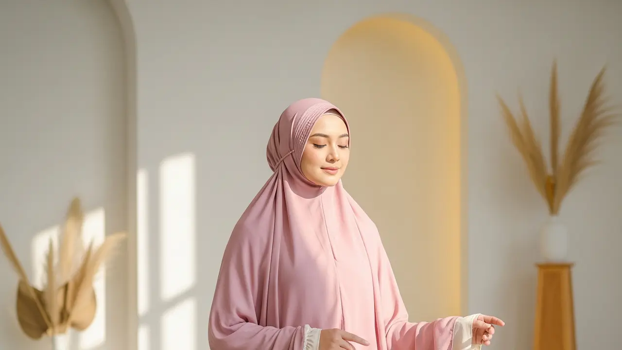 Mukena Two-Tone Pastel Elegan