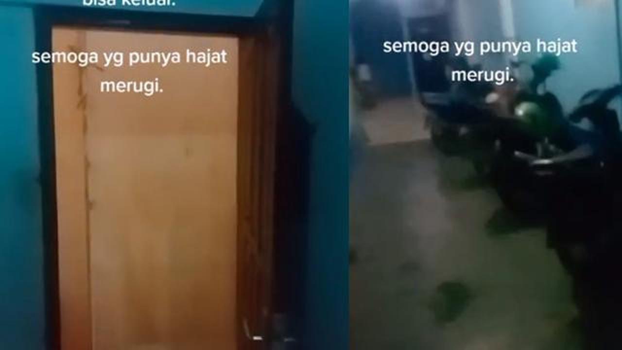 Akses keluar masuk rumah tertutup tenda hajatan (TikTok/@ojol_anti_galaw)