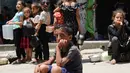 Menurut Stephane Dujarric, setiap kasus ini dapat dicegah. Sayangnya, makanan, air, dan perawatan gizi yang sangat dibutuhkan anak-anak ini dihalangi untuk menjangkau ke mereka. (Eyad BABA/AFP)