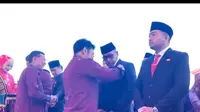 Gubernur Maluku Murad Ismail menerima tanda kehormatan Satyalancana Wira Karya di bidang pertanian oleh Presiden Joko Widodo (Jokowi) yang diwakili oleh Menteri Pertanian (Mentan) Syahrul Yasin Limpo (Istimewa)