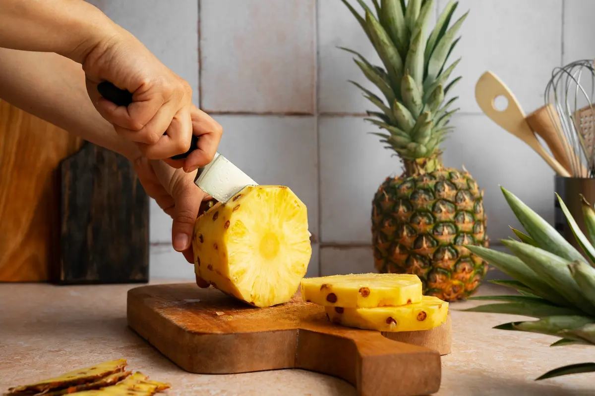 Cutting Pineapple