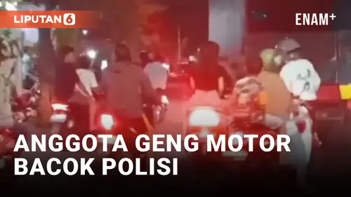 VIDEO: Hendak Bubarkan Tawuran, Dua Polisi di Probolinggo Malah Dibacok Anggota Geng Motor