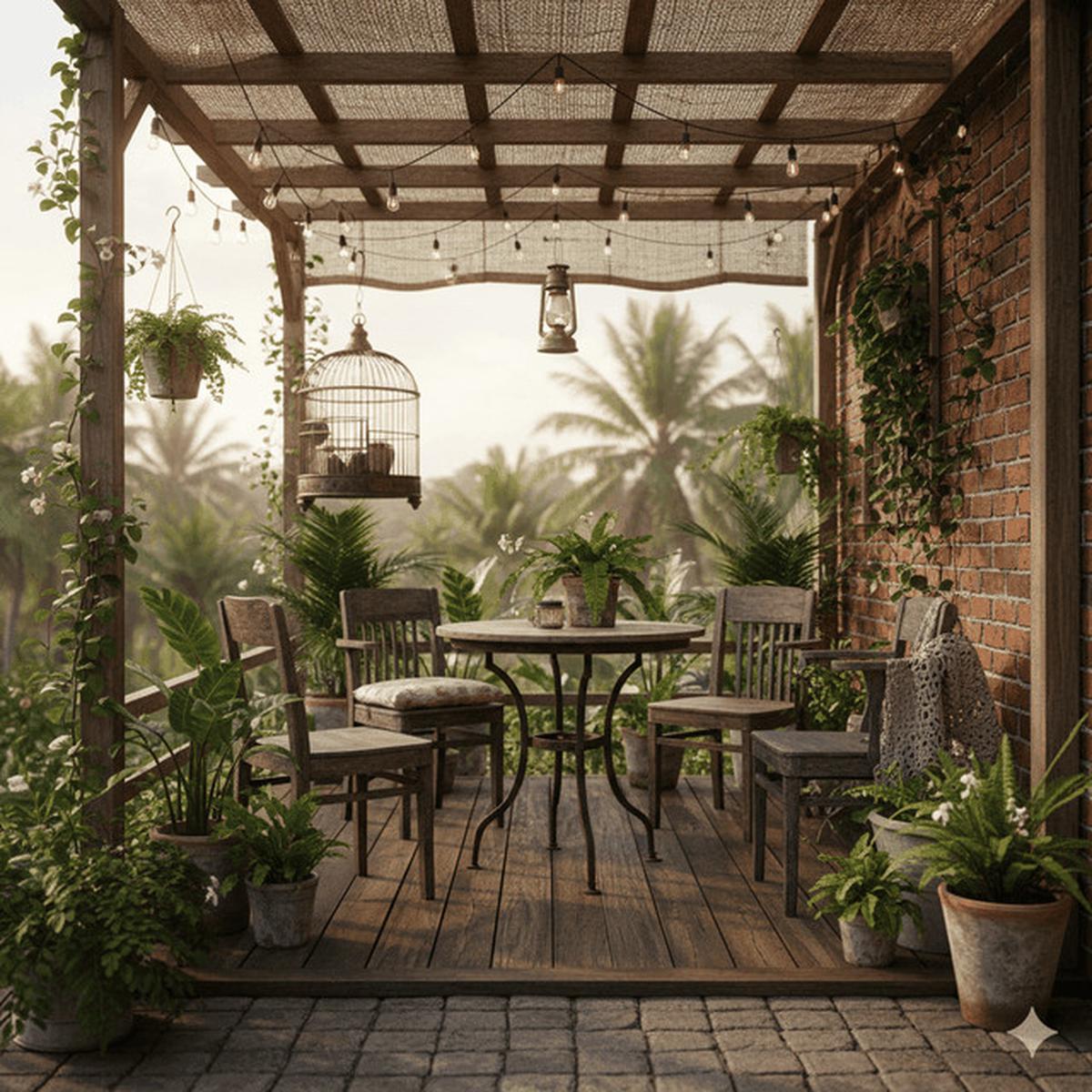 10 Desain Teras Kecil Tapi Estetik Mirip Cafe Mini di Rumah, Estetik Instagramable