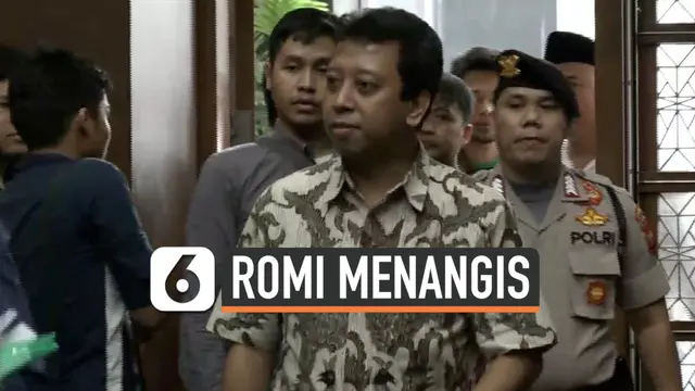VIDEO: Mantan Ketum PPP Romi Menangis di Persidangan