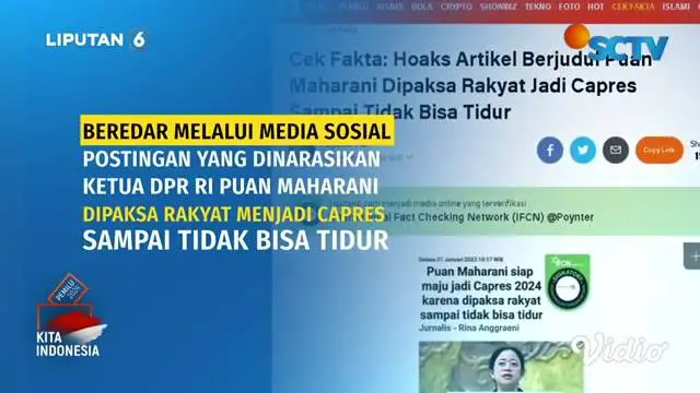 VIDEO: Cek Fakta: Puan Maharani Dipaksa Rakyat Jadi Capres hingga Tak Bisa Tidur, Benarkah?