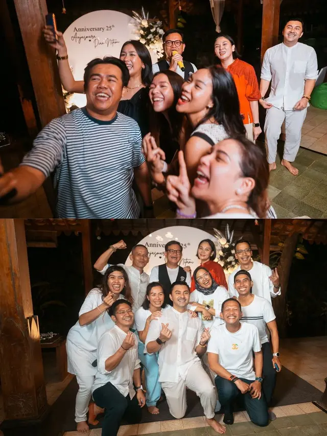 Potret Hedi Yunus di acara ulang tahun pernikahan ke-25 Anjasmara dan Dian Nitami (Sumber: Instagram/@hedi_yunus)