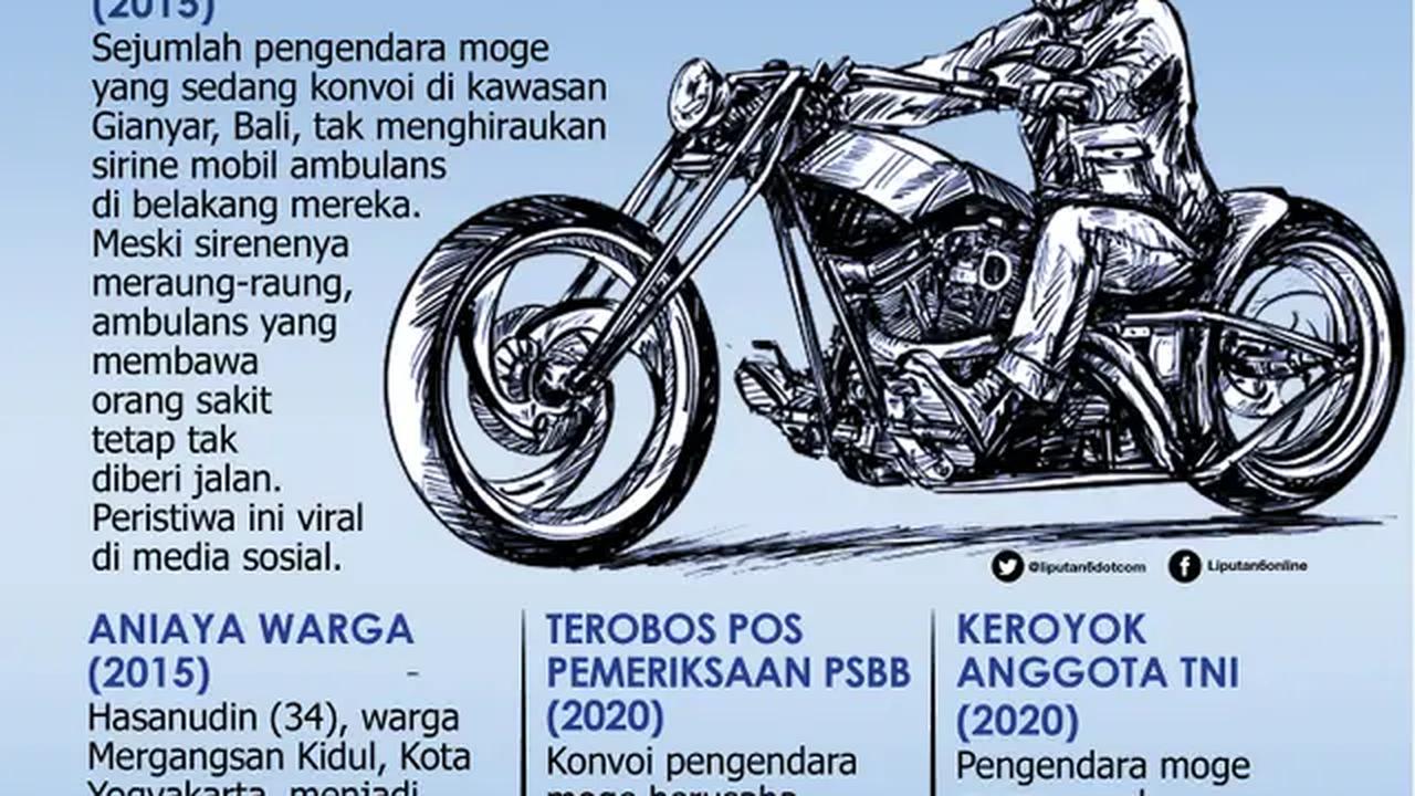 INFOGRAFIS: Deretan Aksi Arogan Pengendara Moge (Liputan6.com / Triyasni)