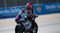 Veda Ega Pratama pada Moto3 Hungaria di Balaton Park. (Honda Team Asia)