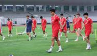 Pesepakbola yang tergabung Timnas Indonesia menjalani pemusatan latihan (Training Camp) di Stadion Madya, Kompleks Gelora Bung Karno, Senayan, Jakarta, Senin (1/6/2026). (Bola.com/M Iqbal Ichsan)