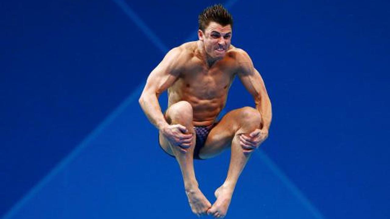 Ekspresi wajah atlet loncat indah Olimpiade 2012