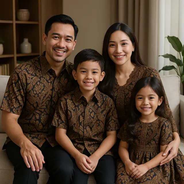 Contoh Baju Batik Sarimbit Keluarga dengan Gaya Modern untuk 2025