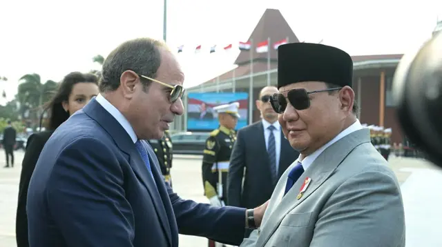 Momen Prabowo Lepas Kepulangan Presiden Mesir El-Sisi di Halim