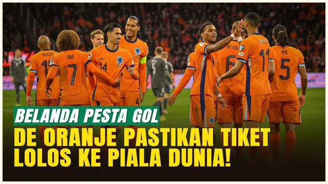 Ganas! Belanda Libas Lithuania 4-0 dan Pastikan Tiket ke Piala Dunia 2026