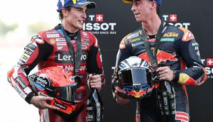 Dua pembalap MotoGP, Marc Marquez dan Pedro Acosta. (Bola.com/Dok. Autosport)