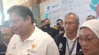 Menteri Koordinator Bidang Perekonomian, Airlangga Hartarto di acara penutupan Pelatihan Vokasi dan Job Fair Nasional 2022 di Jakarta Convention Center (JCC), Minggu (30/10/2022).