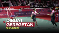 Berita video momen pemain China, Tan Qiang, geregetan saat menghadapi Muhammad Shohibul Fikri / Bagas Maulana pada babak kedua Indonesia Masters 2023, Kamis (26/1/2023).