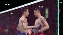 Salah satu momen berkesan dalam karier Lee Chong Wei adalah saat mengalahkan Lin Dan di semifinal Olimpiade Rio 2016 lalu. (AFP/Goh Cai Hin)