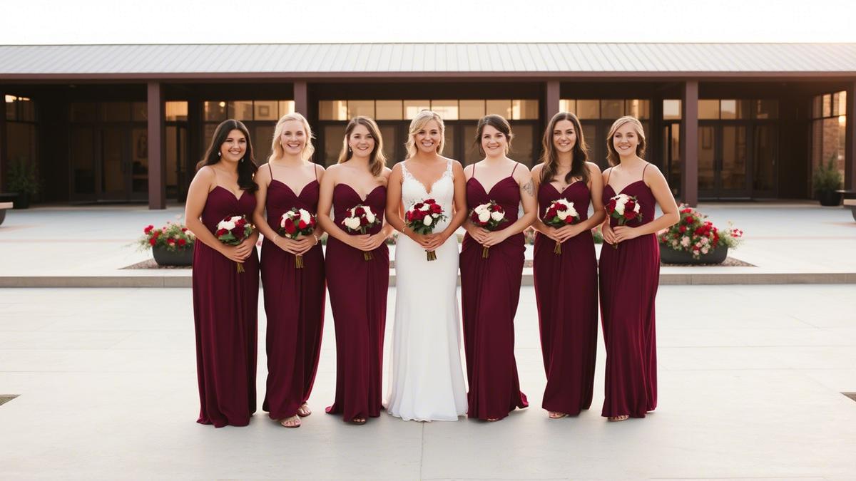 8 Ide Mix and Match Gaun Bridesmaid Warna Burgundy yang Memukau