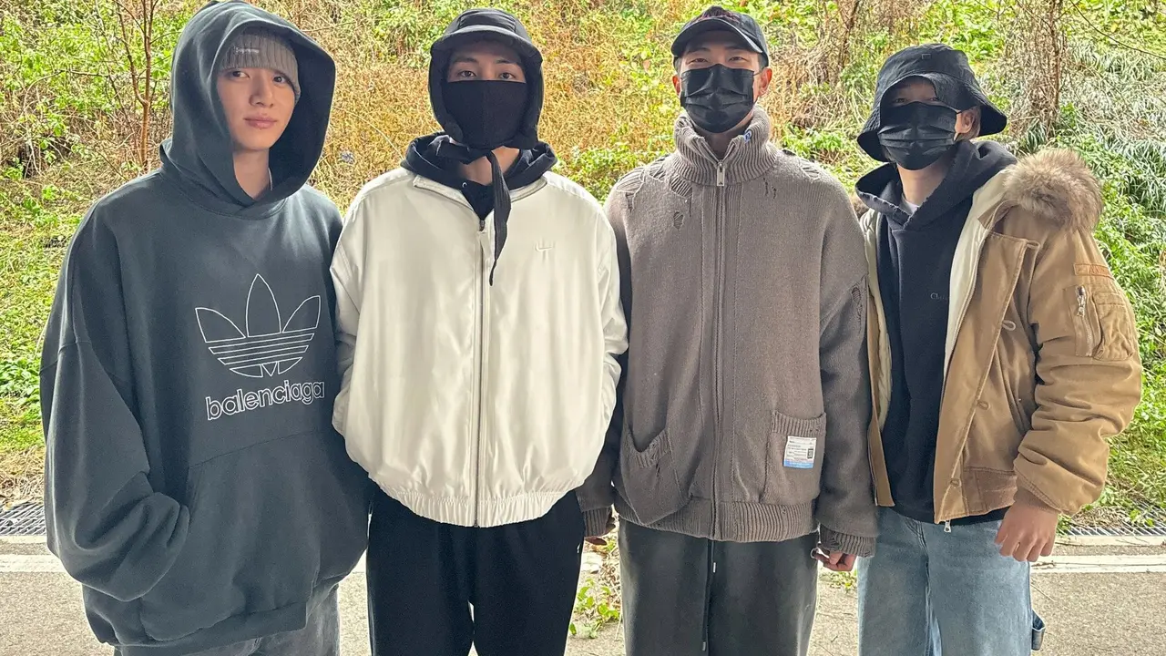 Jungkook, V, RM, dan Jimin BTS.  (Twitter/ BTS_twt)