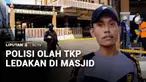 Polda Jawa Timur menggelar olah TKP ledakan di sebuah masjid. Pascaledakan, penjagaan di lokasi diperketat, mulai dari pintu masuk perumahan hingga area dekat masjid.