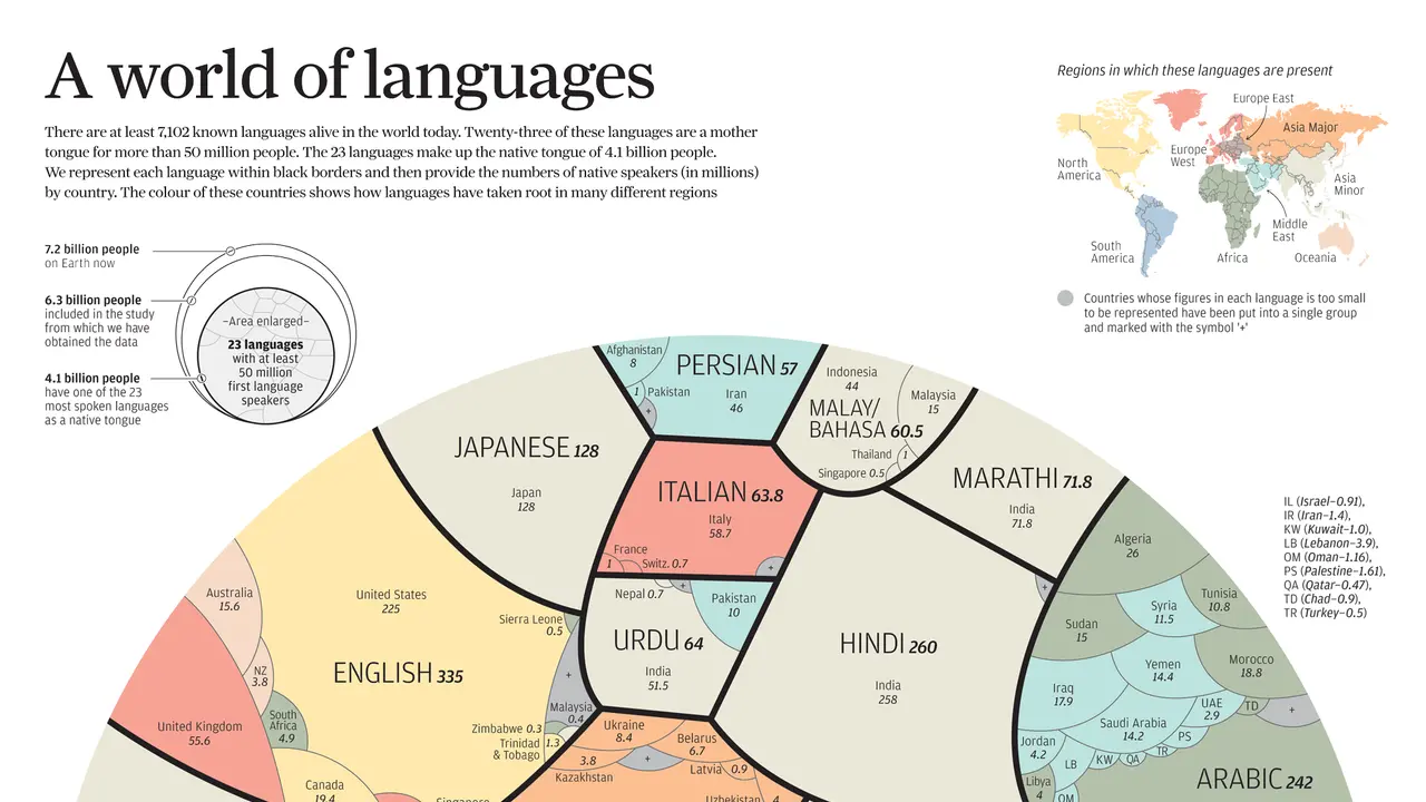 infografis bahasa dunia