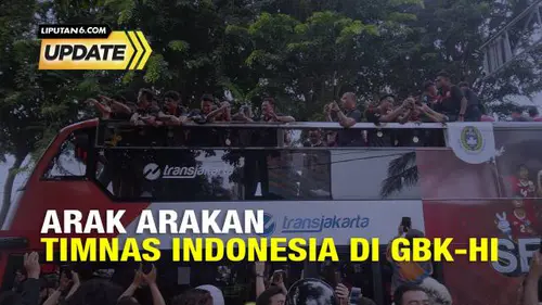 Lautan Suporter Kawal Arak-arakan Timnas Indonesia U-22