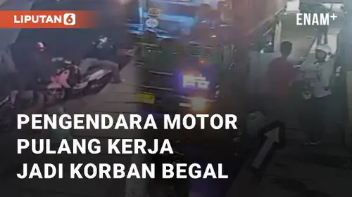 VIDEO: Pengendara Motor Baru Pulang Kerja Jadi Korban Begal di Jakarta Timur